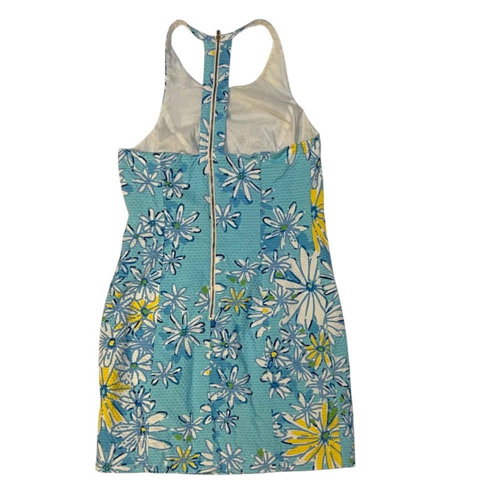Lilly Pulitzer Grayes Breakwater Blue Daisy Shift Dress Size 2 Dance All Over - Picture 5 of 13